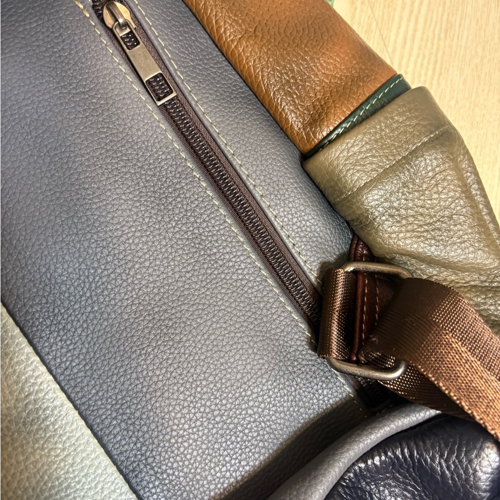Brand New Multicolor genuine Leather Backpack - Picture 11 of 16